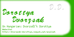 dorottya dvorzsak business card